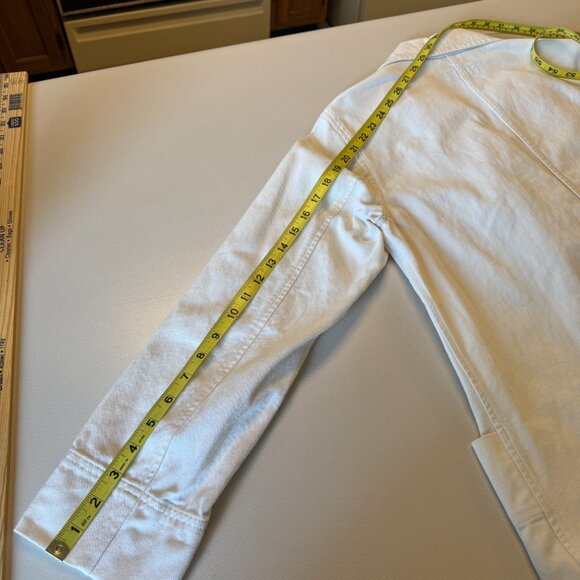 Free Assembly Canvas Pea Coat Small Natural Tan Cotton Double Breasted - Picture 7 of 12